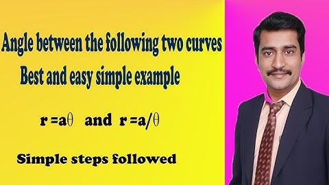 Angle between the following two curves best and easy simple example