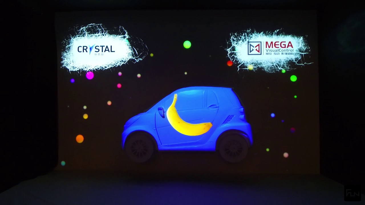 Colorful Car interactive projection mapping - YouTube