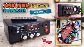 Cara merakit Amplfier Bluetooth Subwoofer | TPA3116 D2 Class D 2×50W + 100W Subwoofer