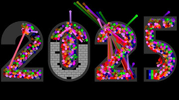 Happy New Year 2025 - 16 Stages Eliminations Marble Race in Algodoo