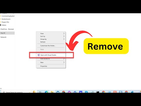 Remove "Open with Visual Studio" from Folder Context Menu in Windows Explorer