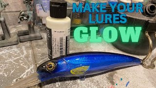 Step-By-Step Guide musky lure painting | Holographic fishing lure with GLOW in the dark PAINT!