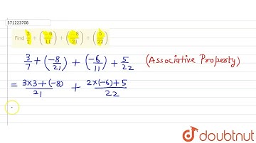 Find 3/7 + ( (-6)/(11)) + ((-8)/(21)) + (5/22) | 8 | RATIONAL NUMBERS | MATHS | NCERT ENGLISH | ...