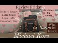 Michael Kors | Bedford Legacy Extra Small Logo Duffle Crossbody Bag | What Fits Inside |