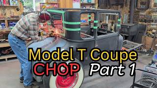 Chopping the 1927 Model Coupe, 1933 5 Window Hood Latch & Gear Shifter Fitted