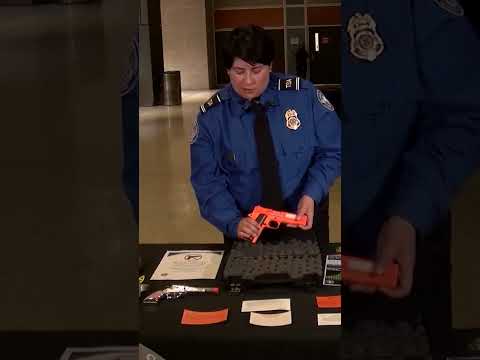 TSA demos how to properly travel with firearms #shorts