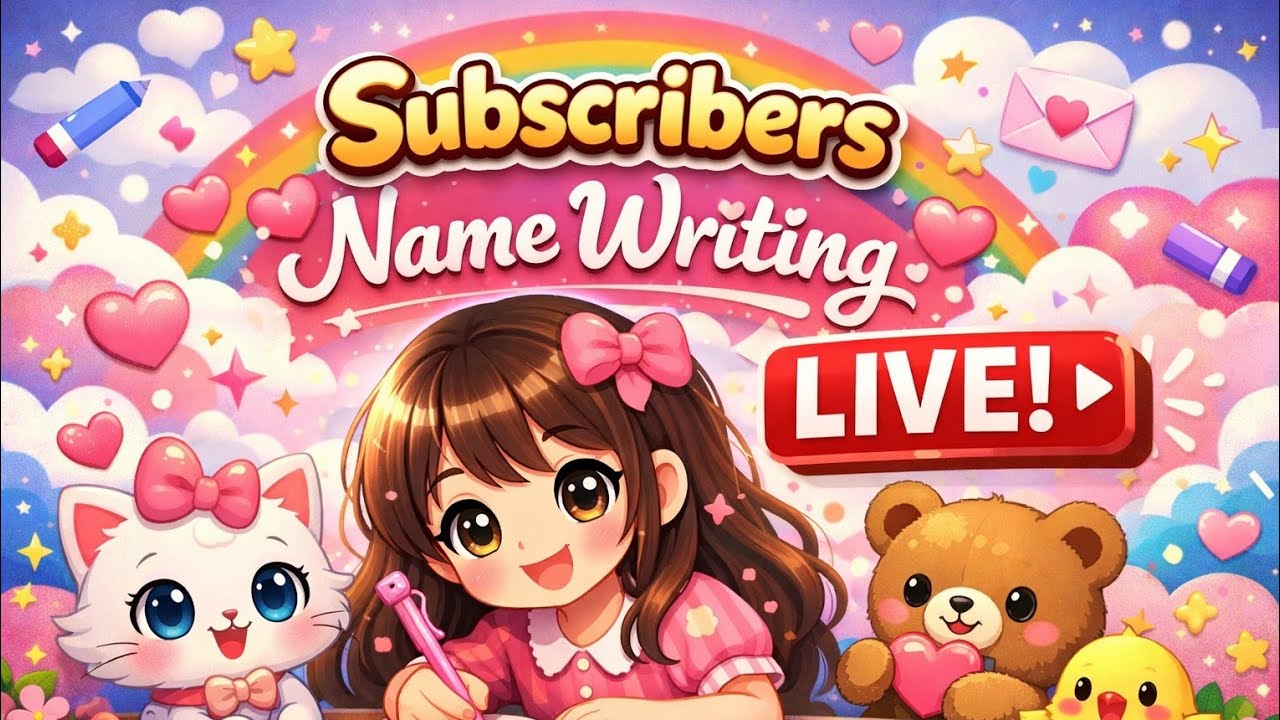 cute subscribers name writing live 🥰radhe radhe 🙏