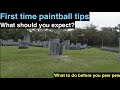 First time playing paintball tips