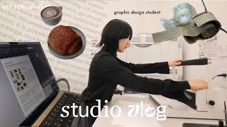美大生の日常: a busy studio vlog as a graphic design student