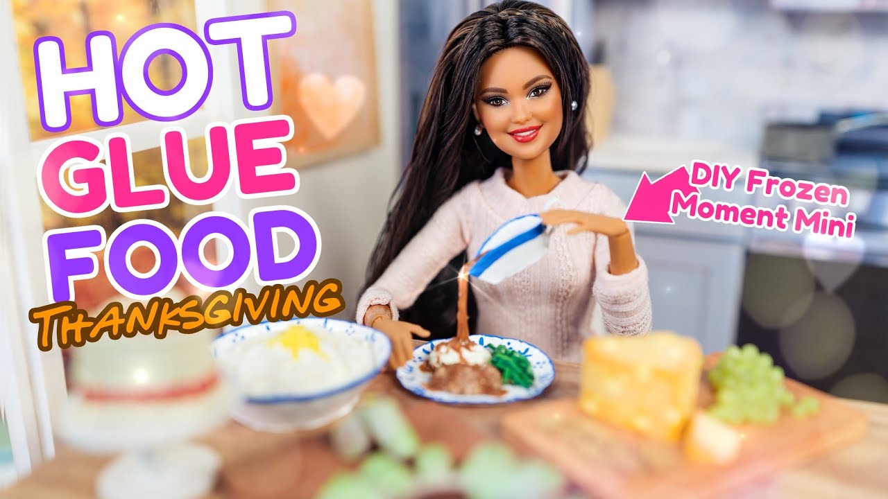 Let's Make Dollhouse Miniatures Using Hot Glue: DIY Frozen Moments Minis  Doll Food 