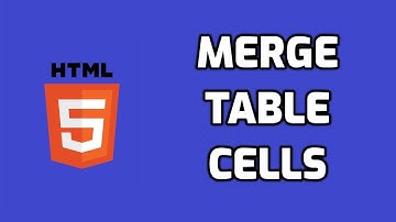 How to Merge table cells in HTML