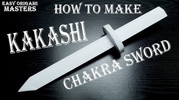 How to make a young Kakashi chakra sword out of paper. (Easy Origami - Masters)