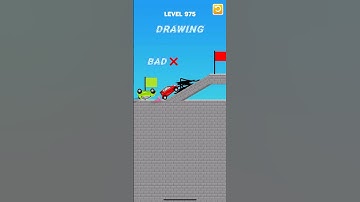 draw bridge puzzle game play level 975 #gaming #drawing #Shorts