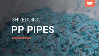 WEIMA WLK 1500 shreds plastic PP pipes for recycling