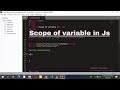 What are the types of variables scope in JavaScript? || What is the scope of a variable? ||