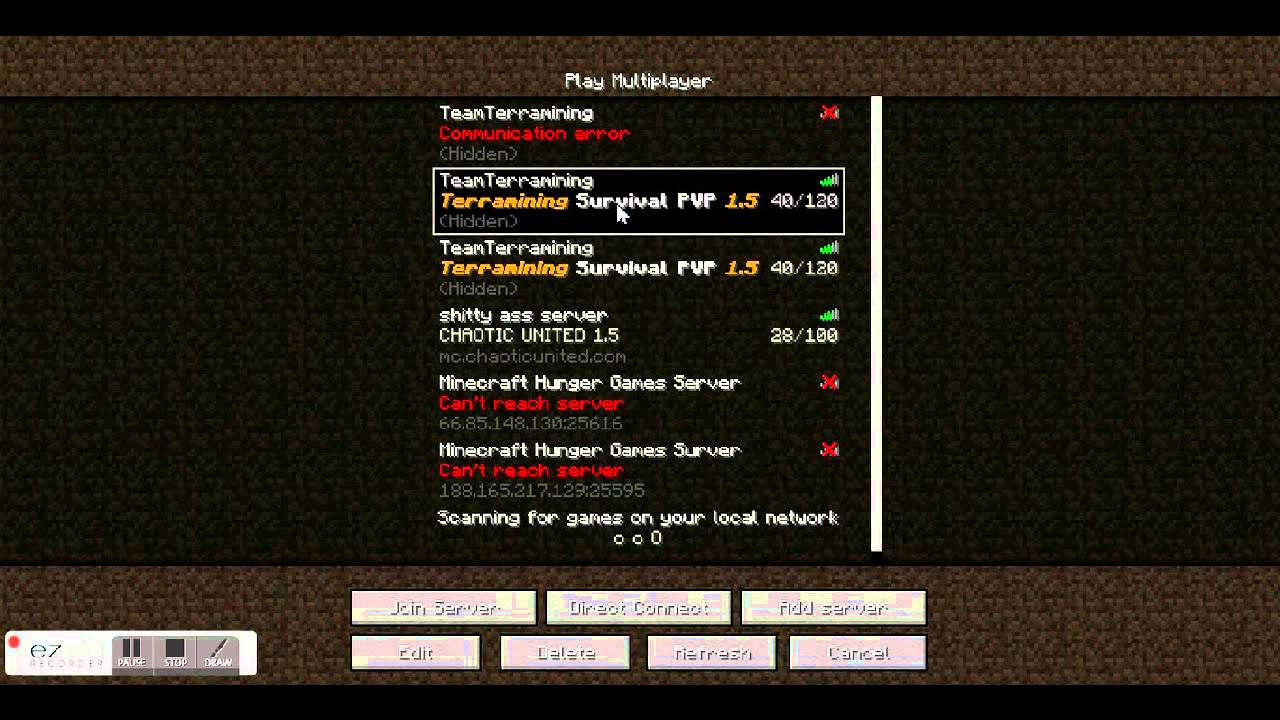 Minecraft: playing on random servers - YouTube