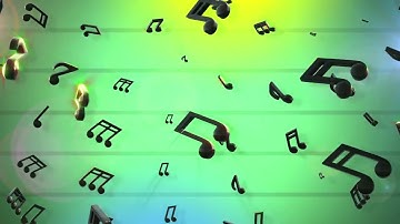 Music Notes Background loop   Green Screen, Motion Graphics, Animated Background, Copyright Free