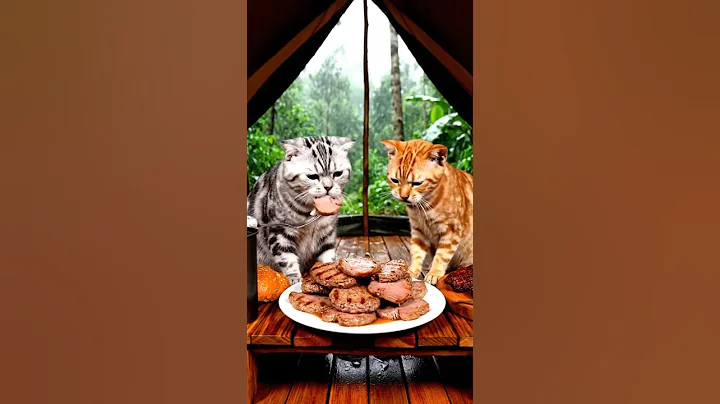 Video 11740431: american shorthair cat, shorthair cat eating