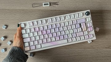 Aesthetic Mechanical Keyboard | Review Unboxing & Typing ASMR + keycaps
