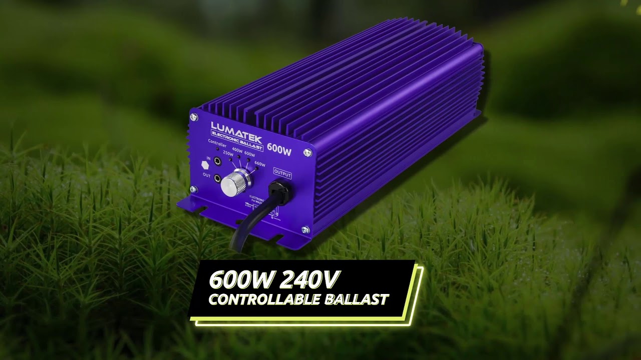 Lumatek-Light Kit Ballast Dimmable 600 W avec Euro ombre & Lumatek Ampoule 600 W 