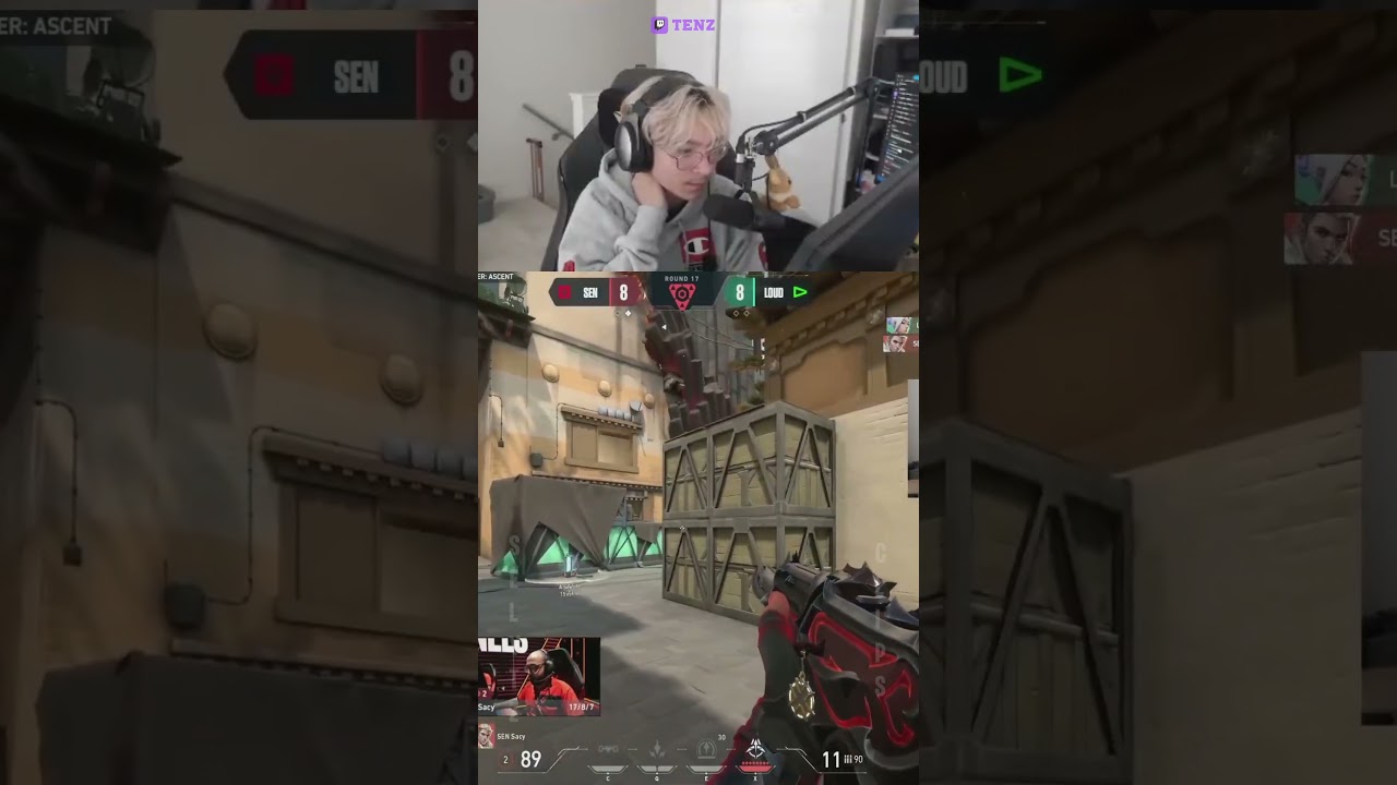 TENZ REAGINDO AO CLUTCH INSANO DO SACY