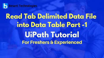 Read Tab Delimited Data File into Data Table Part -1 | RPA | UiPath Tutorial For Beginners