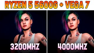 Ryzen 5 5600G Vega 7 : 3200MHz vs 4000MHz RAM Speed Test – BIG Gains?