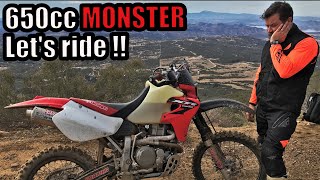 My first ride on Honda XR650r - The Beast!!