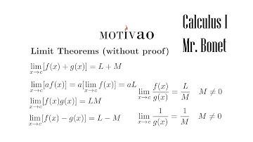 Calculus | Limit Theorems (No Proofs)