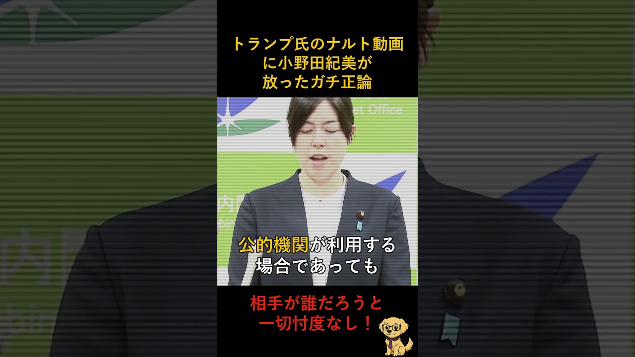 小野田紀美、「相手がトランプでもダメ」著作権のド正論!