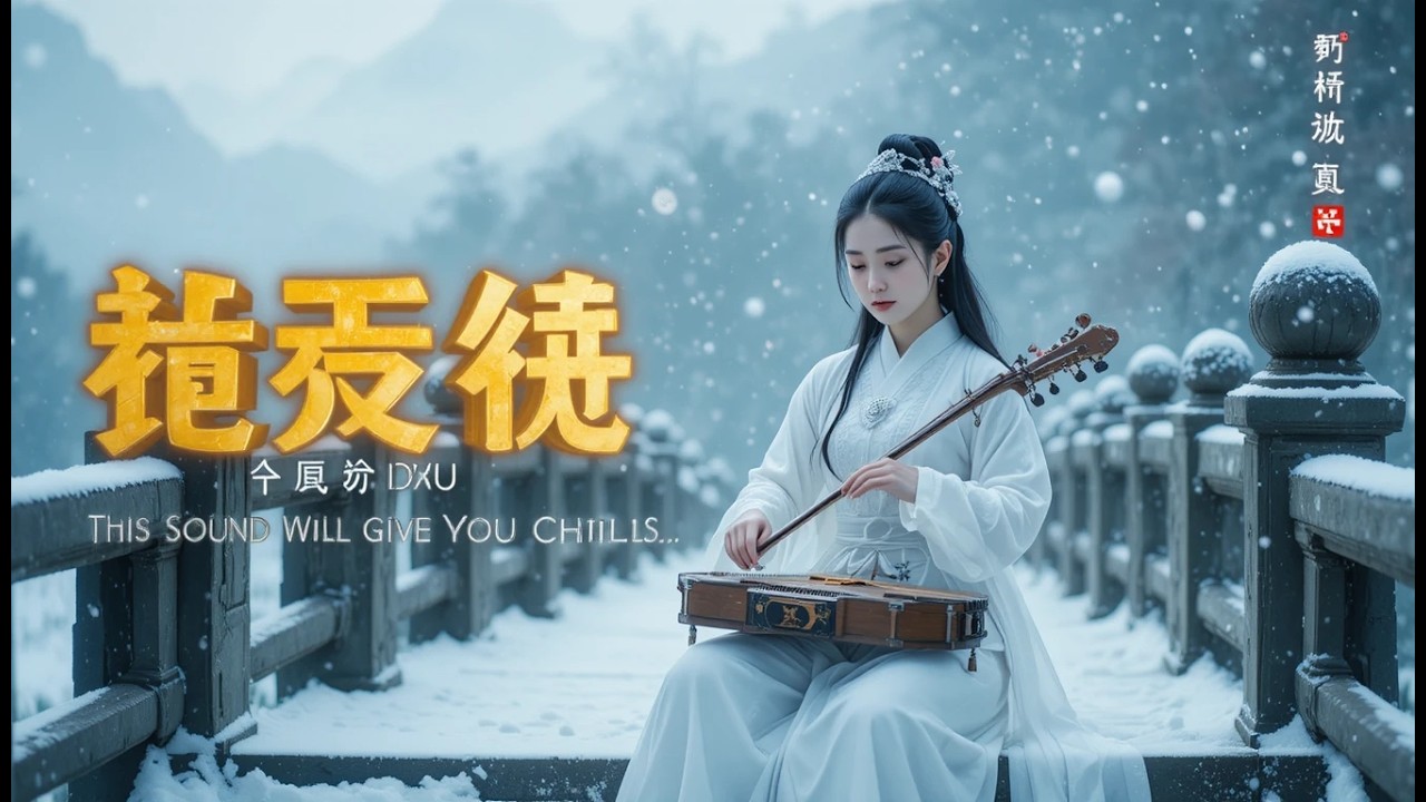 Beautiful Guzheng Music in Winter Forest | Relaxing Chinese Instrumental & Meditation Sound
