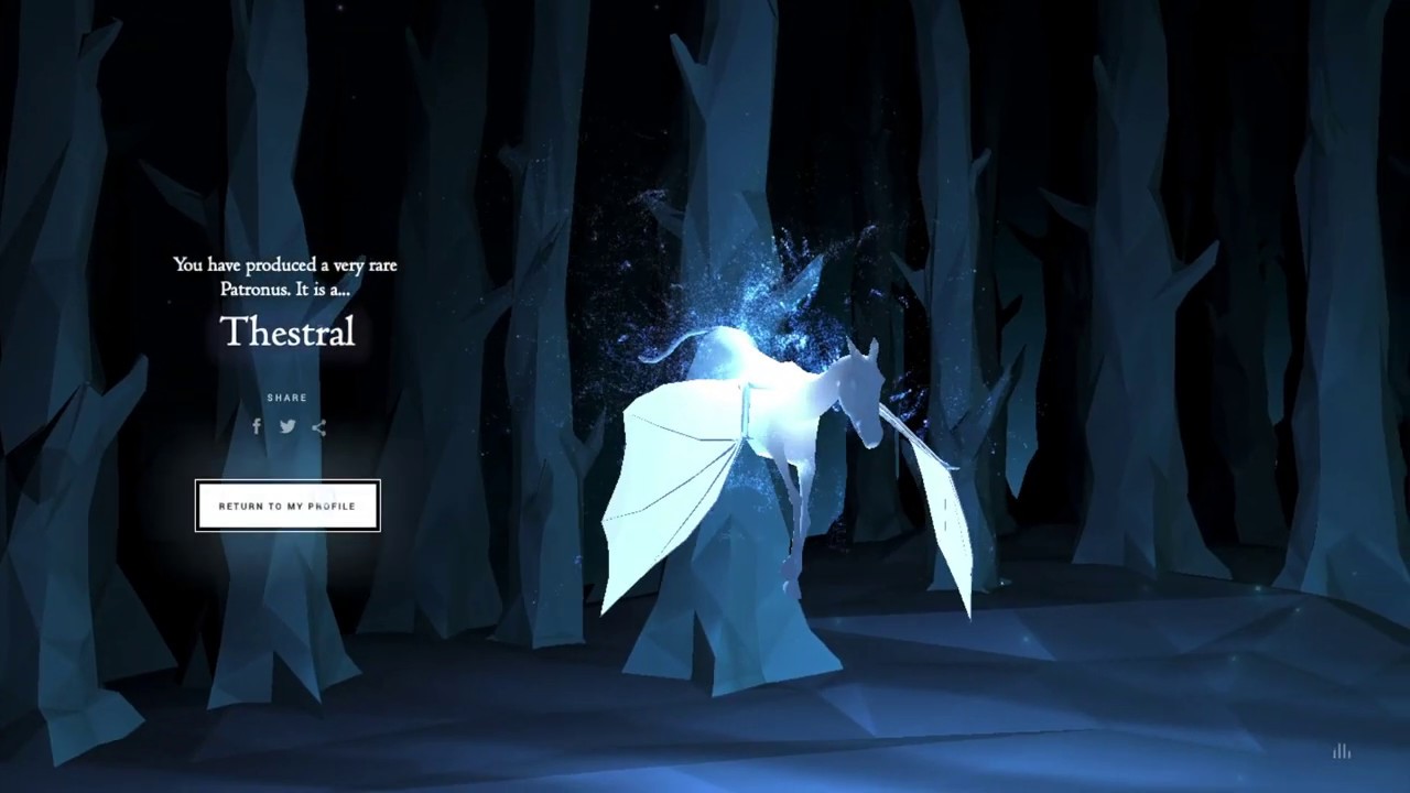 How to get a Thestral Patronus on Pottermore YouTube
