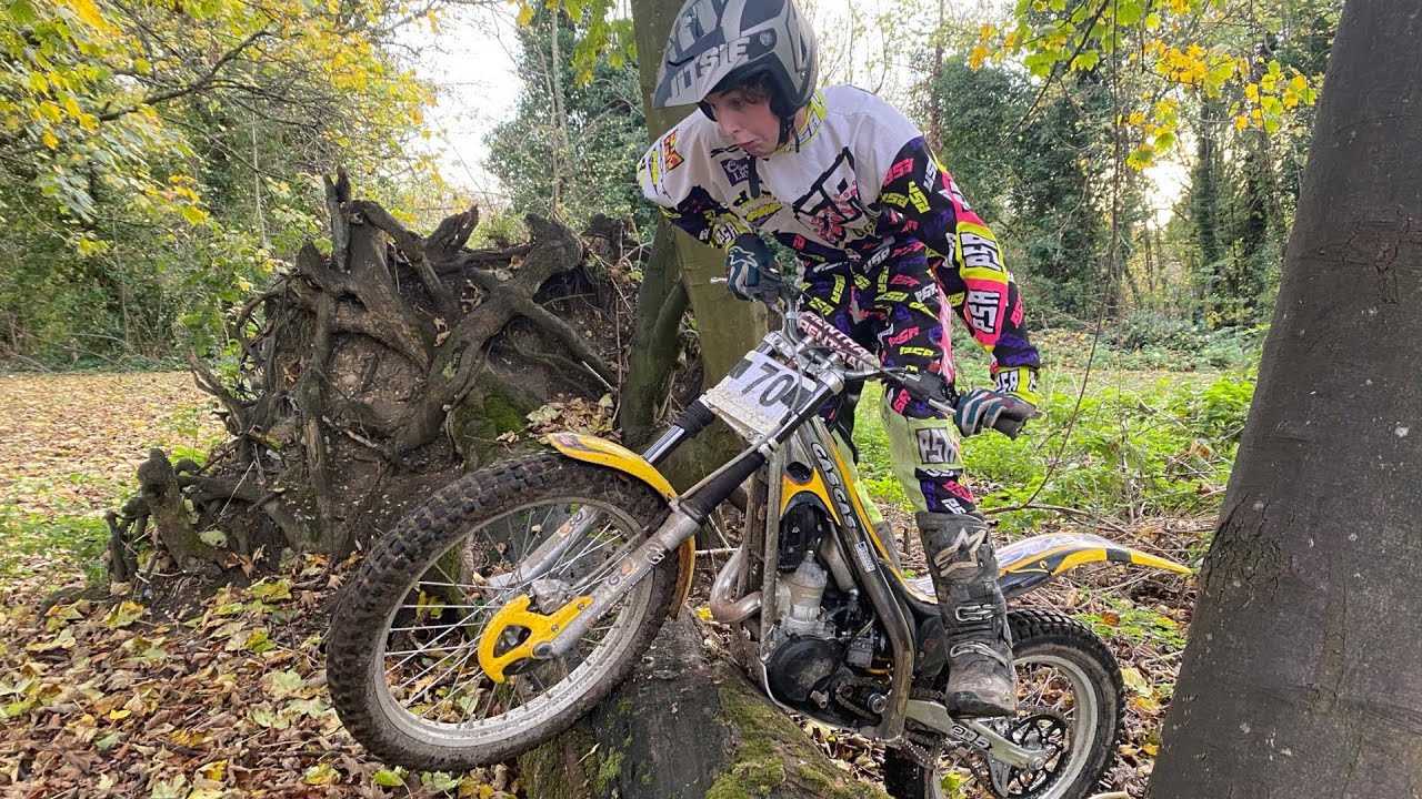 SLIPPERY TRIALS ON GAS GAS 125 TRIALS BIKE!!
