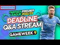 FPL GW9 LIVE DEADLINE STREAM | Wildcard Active! 33k Overall Rank! | Fantasy Premier League 2022/23
