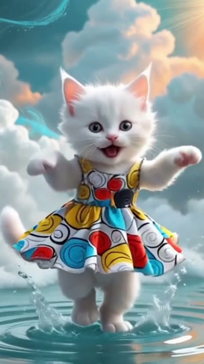 dudi dudi dum dum #cat #funny #cute #trending #learningpoem #love #music #animals