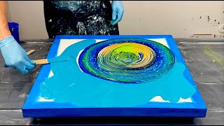 Gorgeous CELLS~Ring Pour~Acrylic Pouring~Abstract Art~Fluid Art~306