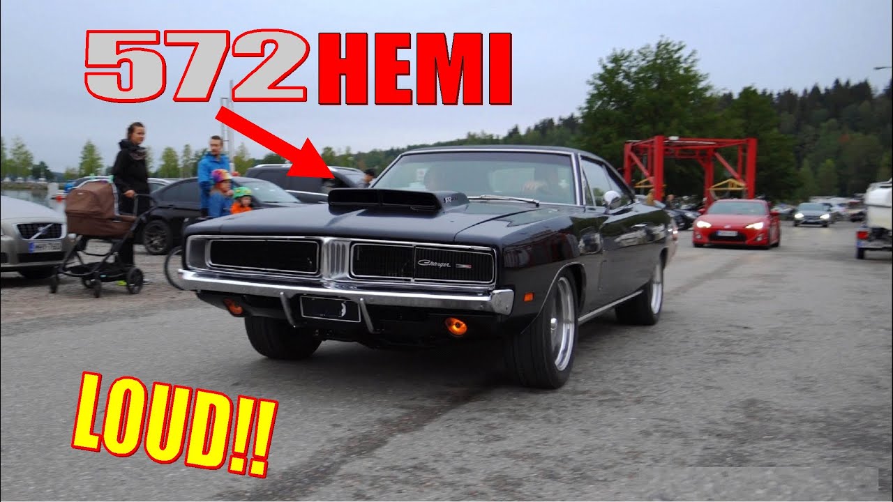 ⁣LOUD '69 572 HEMI Charger!! MUSCLE CARS BURNOUTS!! - Lahti Cruising 9/2021