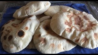 Ultimate Pita Bread Making In Oven  اسهل طريقه لعمل الخبز الشامي في البيت في الفرن طري ومحمص