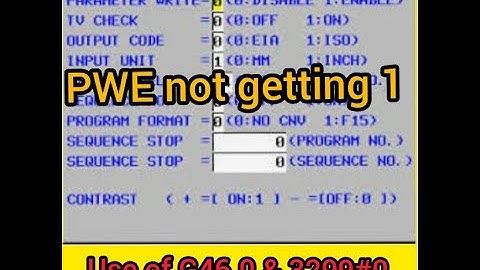 Parameter Write Enable Bypass in FANUC| PWE lock removal in FANUC|Editing Parameter in FANUC|TGC|
