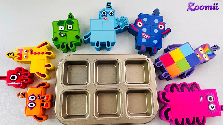 Numberblocks - Looking Slime with Piping Bags! Satisfying Slime Video