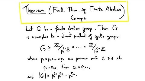 Finite Abelian Groups - 31 - A First Course in Abstract Algebra