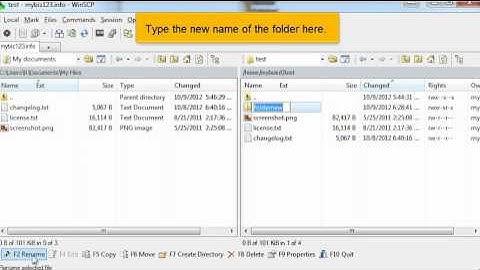 Managing files in WinSCP