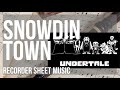 Recorder Sheet Music: How to play Snowdin Town (Undertale) by Toby Fox