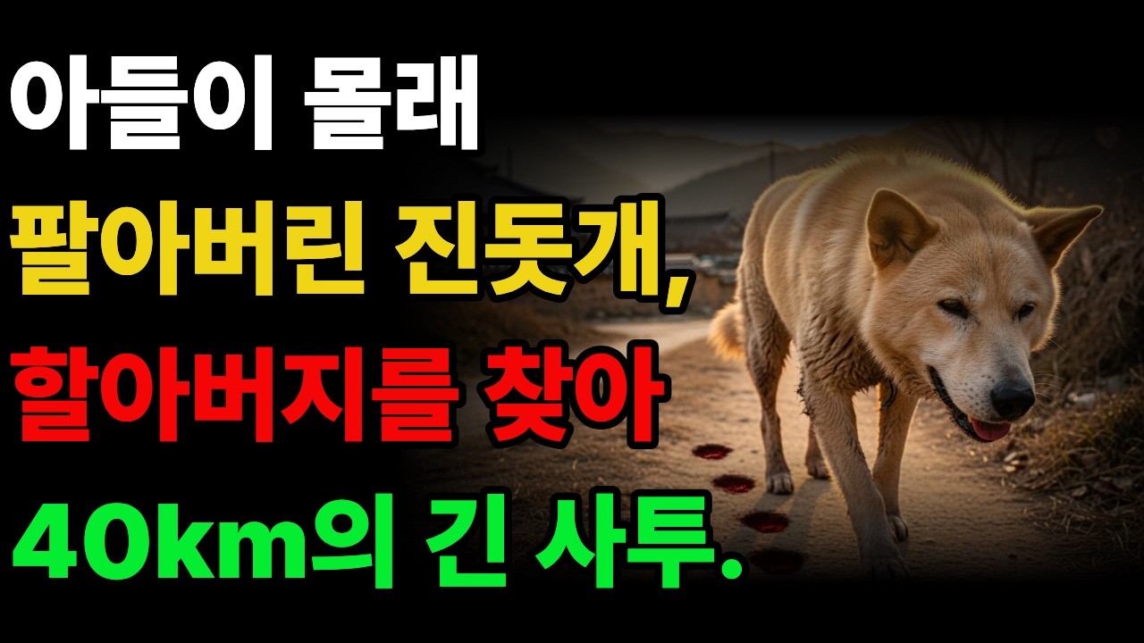 아들이 팔아버린 진돗개, 피투성이 발로 40km를 도망쳐 온 그 날  #진돗개사연 #감동사연 #진돗개 #강아지 #노후사연 #드라마 #오디오북