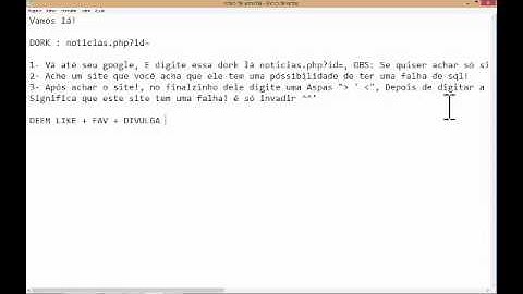 Como Achar sites vulneráveis a SQL-Injection