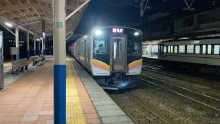 【E129系】信越線快速新潟行　柏崎駅到着