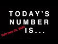 TODAY&#39;S NUMBER IS...  2/24/22