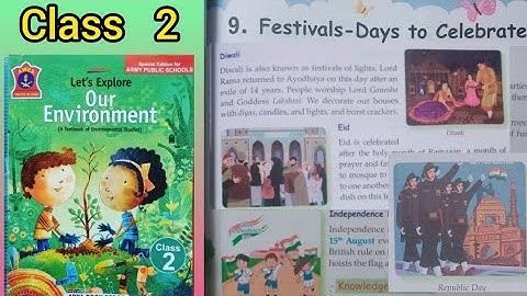 FESTIVALS- DAYS TO CELEBRATE, Class 2 (Chapter 9 ) # Lets explore our environment # E.V.S