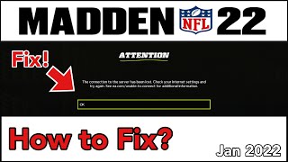 How to fix Madden 22 Connection Issue/ Community Files Tab for Xbox and PlayStation