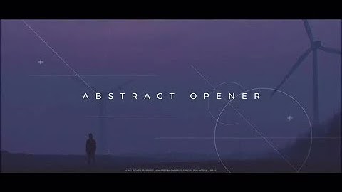 Abstract Opener After Effects Templates